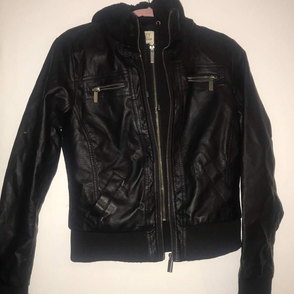 Ashley outerwear faux leather jacket